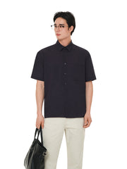 Men's Linen-Like Short Sleeve Shirt