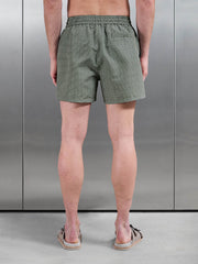 Amalfi Drawstring Printed Swim Short in Sage