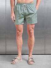 Arlo Drawstring Printed Shell Swim Short in Light Sage