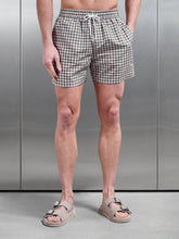 Casa Drawstring Printed Swim Short in Taupe