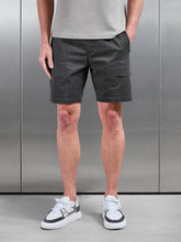 Front Stitch Cotton Cargo Short in Grey