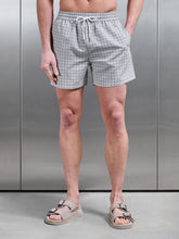 Mosaic Drawstring Printed Swim Short in Stone