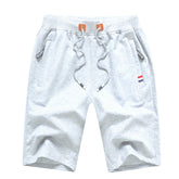 Men's Casual Drawstring Shorts, Summer Elastic Waist 5 Inch Inseam Sweat Shorts with Zipper Pockets