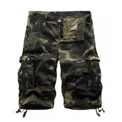 Men's Camo Cargo Shorts, Multi-Pocket Casual Tactical Shorts for Outdoor Work Hiking