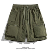 Men's Quick-Dry Cargo Shorts with Zipper Pockets
