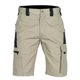 Men's Tactical Ripstop Cargo Shorts with Multi-Pocket Design