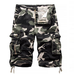 Men's Camo Cargo Shorts, Multi-Pocket Casual Tactical Shorts for Outdoor Work Hiking
