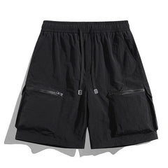 Men's Quick-Dry Cargo Shorts with Zipper Pockets