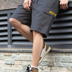 Men's Cargo Shorts Loose Fit Drawstring Summer Streetwear Multi-Pocket