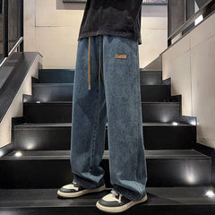 Men’s Baggy Jeans Wide Leg Denim Pants Loose Fit Streetwear Casual Straight Leg Jeans for Men