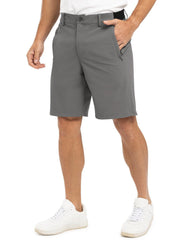 Men's Stretch Golf Shorts, Quick Dry Casual Chino Shorts with Elastic Waist