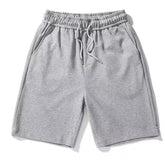 Men's Casual Cotton Sweat Shorts, Elastic Waist Drawstring Athletic Shorts