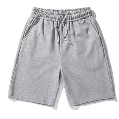 Men's Casual Cotton Sweat Shorts, Elastic Waist Drawstring Athletic Shorts