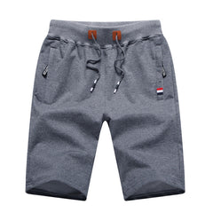 Men's Casual Drawstring Shorts, Summer Elastic Waist 5 Inch Inseam Sweat Shorts with Zipper Pockets