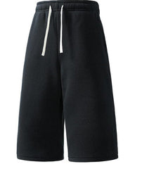 Oversized Knee-Length Sweat Shorts for Men, Breathable Casual Sports Shorts with Pockets
