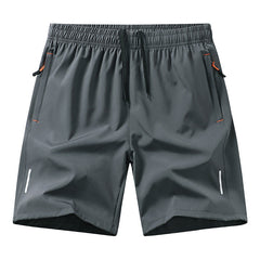 Men’s Ice Silk Running Shorts Lightweight Breathable Loose Fit Casual Beach Shorts