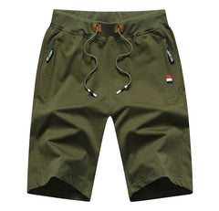 Men's Casual Drawstring Shorts, Summer Elastic Waist 5 Inch Inseam Sweat Shorts with Zipper Pockets