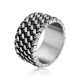 US SALE of Gothic Style Stainless Steel Interwoven Ring / Vintage Finger Jewelry