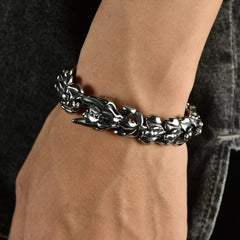 Norse Dragon Bracelet in Stainless Steel