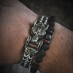 Ancestral Wolf Bracelet in Stainless Steel