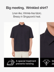 Men's Linen-Like Short Sleeve Shirt