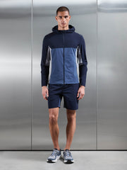 Active Colour Block Short in Navy Steel Blue