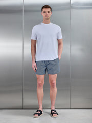 Amalfi Drawstring Printed Swim Short in Navy