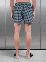 Casa Drawstring Printed Swim Short in Navy