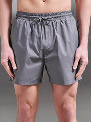 Essential Drawstring Shell Swim Short in Grey
