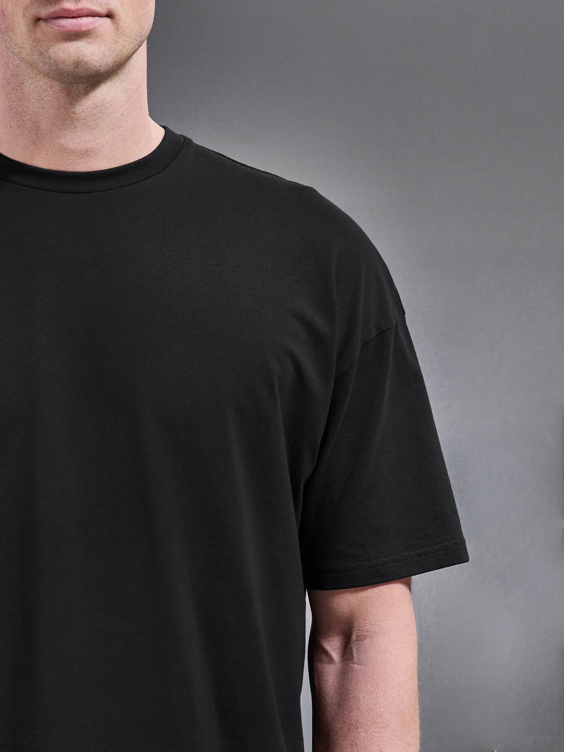 Essential Relaxed Fit Cotton T-Shirt in Black