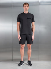 Hybrid Cargo Short in Black