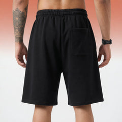 Men's Casual Fleece Lined Elastic Waist Drawstring Sweat Shorts