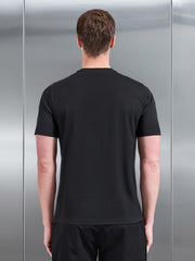 Mercerised Cotton T-Shirt in Black