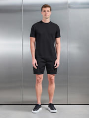 Mercerised Cotton T-Shirt in Black