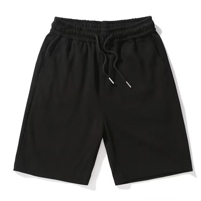 Men's Casual Cotton Sweat Shorts, Elastic Waist Drawstring Athletic Shorts