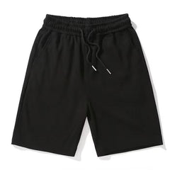 Men's Casual Cotton Sweat Shorts, Elastic Waist Drawstring Athletic Shorts