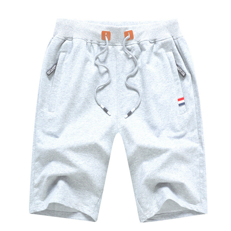 Men's Casual Drawstring Shorts, Summer Elastic Waist 5 Inch Inseam Sweat Shorts with Zipper Pockets