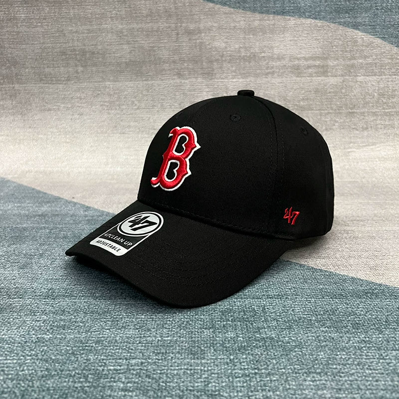 47brand Red Sox Major League Baseball Hat Chicago White Sox Hardtop Alphabet Duckweed Hat unisex