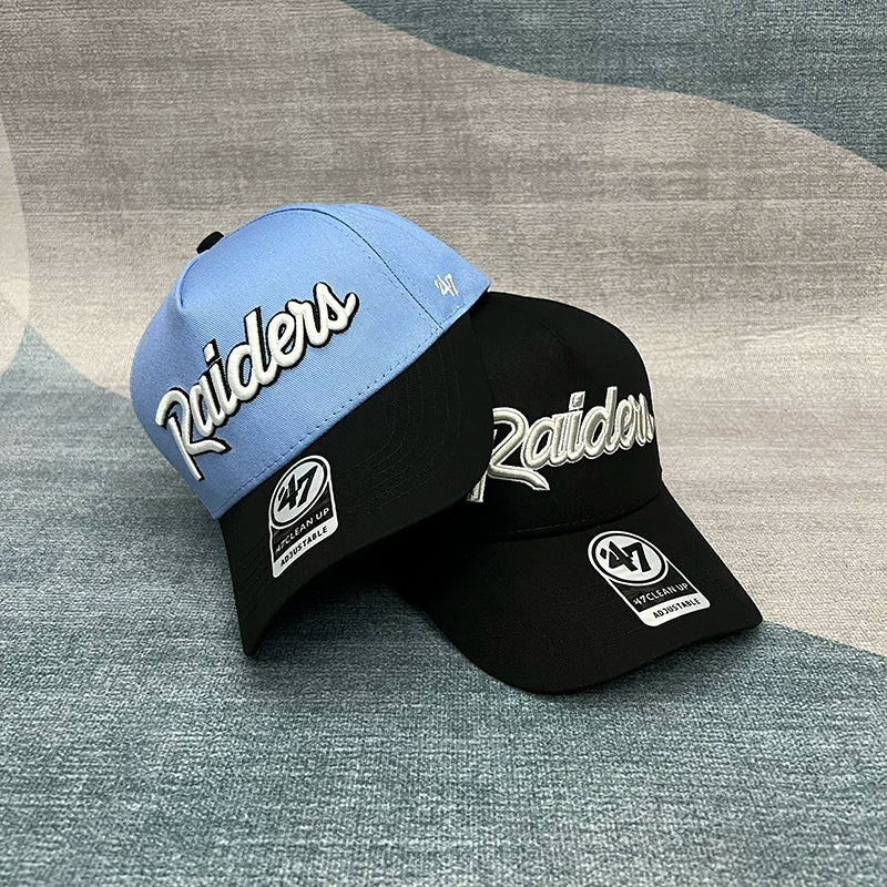 47 Brand Raider Baseball Hat West Coast High Top Street Dance Duck Tongue Hat Rugby Major League Couple Hat