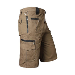 Men's Multi Pocket Cargo Shorts, Tactical Work Shorts with Zipper Pockets for Outdoor Hiking