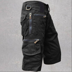 Men's Multi Pocket Cargo Shorts, Tactical Work Shorts with Zipper Pockets for Outdoor Hiking