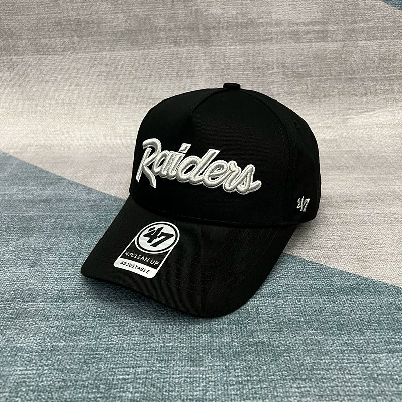 47 Brand Raider Baseball Hat West Coast High Top Street Dance Duck Tongue Hat Rugby Major League Couple Hat
