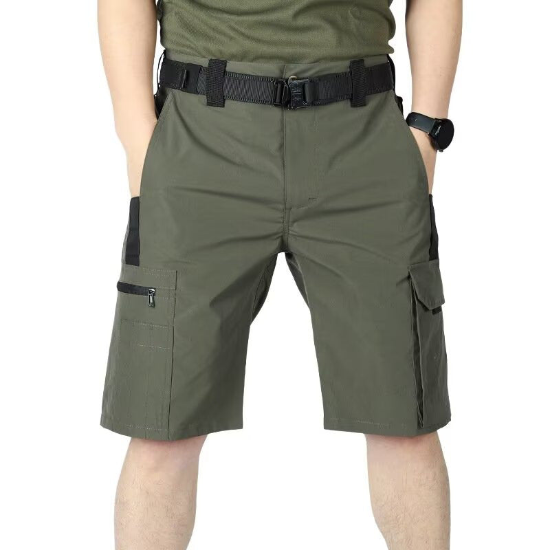 Men's Tactical Ripstop Cargo Shorts with Multi-Pocket Design