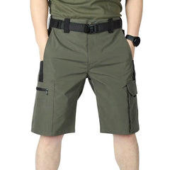 Men's Tactical Ripstop Cargo Shorts with Multi-Pocket Design