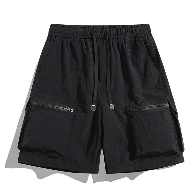 Men's Quick-Dry Cargo Shorts with Zipper Pockets