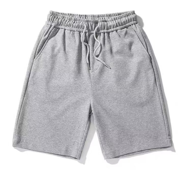 Men's Casual Cotton Sweat Shorts, Elastic Waist Drawstring Athletic Shorts