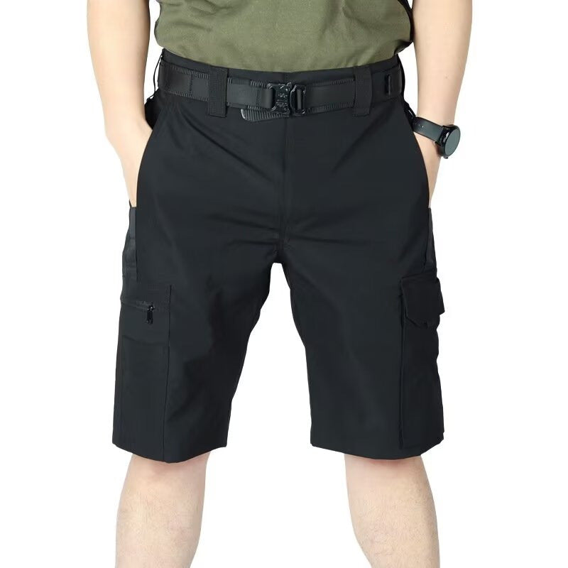 Men's Tactical Ripstop Cargo Shorts with Multi-Pocket Design