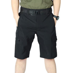 Men's Tactical Ripstop Cargo Shorts with Multi-Pocket Design