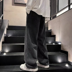 Men’s Baggy Jeans Wide Leg Denim Pants Loose Fit Streetwear Casual Straight Leg Jeans for Men