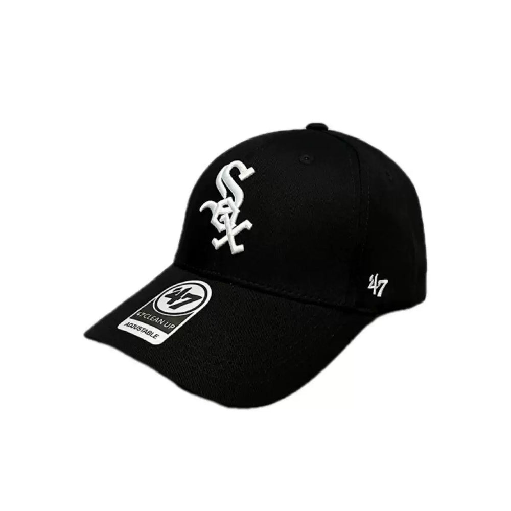 47brand Red Sox Major League Baseball Hat Chicago White Sox Hardtop Alphabet Duckweed Hat unisex